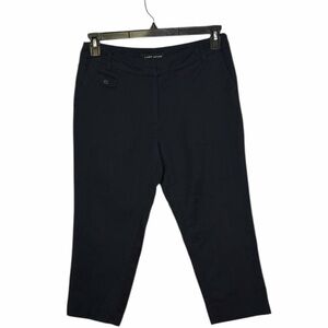LARRY LEVINE WOMENS BLACK CROPPED PANTS  STRETCHY SIZE 6